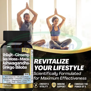 Ausreson Shilajit kapsül takviyesi bağışıklık ve enerji sağlığı saf Astragalus Shilajit ashandandha Ginseng zerdeçal mantarı - Product Image 3