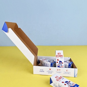 Hộp In Ấn Tùy Chỉnh Rỗng Có Thể Gập Lại Thực Phẩm Giấy Sóng Uống Sữa Bóng Cán Quà Tặng Hộp <span class=keywords><strong>Carton</strong></span> Bao Bì Với Logo - Product Image 4