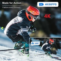 4K/60FPS Touchscreen-Gehäuse Wasserdichte VLOG Sports DV Eingebaute 6-Achsen-Anti-Shake-Gyroskop-EIS-Sport-Action-Kamera