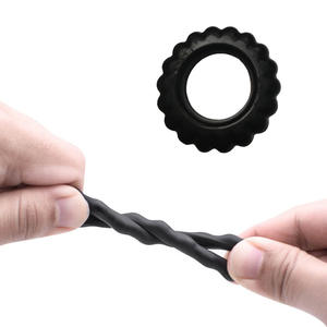 Vier Stück Silikon Foreskin Corrector Resistance Ring Verzögerung Ejakulation <span class=keywords><strong>Penis</strong></span> ringe Sexspielzeug für Männer Daily/Night Cock Ring % - Product Image 6