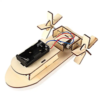 Kit de construction de bateau à monter soi-même, kit 3D de construction de bateau en bois, bateau à vapeur à palettes, jouet d'expérience scientifique d'enseignement créatif