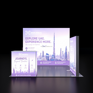 Modular SEG LED Backlit Trade Show Booth With Aluminum Frame And Graphics - Product Image 1