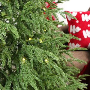 SHUANGYUAN luxe Arvore De Natal artificiel doux PE arbre De noël Led PRE-LIT arbre De noël LED vert Arbol De Navidad - Product Image 3