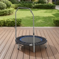 Tianxin Trampoline de fitness silencieux en gros avec poignée en mousse réglable, pliable pour un rangement compact, rebondisseur d'intérieur pour entraînement à domicile