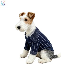 작은 개를위한 럭셔리 부드러운 따뜻한 가을 겨울 솔리드 폴리에스터 애완 동물 스웨터 점퍼 편안한 클래식 니트웨어 - Product Image 1