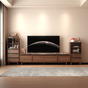 Lxyx Modern Solid Wood Coffee <b>Table</b> with <b>Storage</b> Drawers Minimalist Living Room Furniture Floor Mount Design - Product Image 3