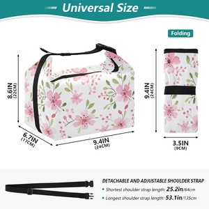 Bolsa Térmica Personalizada con Diseño Tropical Hawaiano de Flores de Cerezo Rosadas - Product Image 3