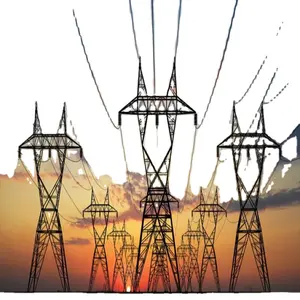 लाइन पावर केबल टॉवर 230kv ट्रांसमिशन संरचना 10 मीटर स्टील पोल