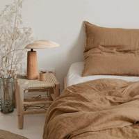Lampe de table simple en bois massif, lampe de chevet de chambre à coucher, lampe de table japonaise en bois, lampe de table décorative en tissu pour maison d'hôtes