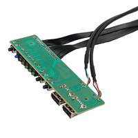 Câble USB pour panneau frontal, double USB 2.0 / Alimentation / Réinitialisation / Interrupteur UID avec 6 LED, câble d'extension, carte PCB pour boîtier PC