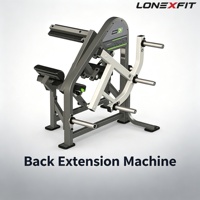 Machine d'extension lombaire à charge libre, série trois rails, 8 positions, avec protège-tibias, plage de réglage de 5 niveaux de résistance, en acier inoxydable