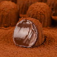 Truffes au chocolat noir amer, enrobées de confiserie solide, vente en gros, fabricant chinois