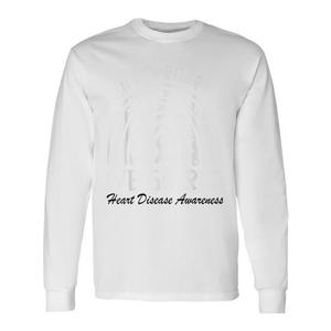 T-shirt a maniche lunghe per la sensibilizzazione sulle malattie cardiache, campagna del fiocco rosso di febbraio - Product Image 1