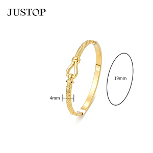 <b>Bangles</b> OEM/OEM custom waterproof stainless steel Gold plating Fashion Jewelry hypoallergenic supplies gold <b>bangle</b> <b>bracelet</b> - Product Image 4