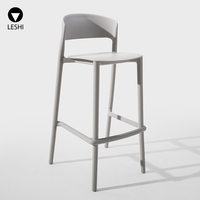 Tabourets de bar modernes en plastique noir et blanc pour cuisine extérieure, hauteur comptoir