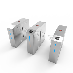 Barrière de sécurité rétractable haute sécurité avec portique tournant, système de contrôle d'accès RFID et <span class=keywords><strong>code</strong></span> QR, en acier inoxydable, à aile automatique - Product Image 4