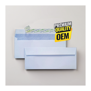 Premium 4 1/8X9 1/2 Pulgadas Blanco Wove Security Business Wallet Sobres #10 Autosellado Papel sin revestimiento sin madera para uso en la oficina - Product Image 1