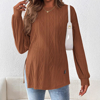 Nouvelle collection Amazon : Vêtements de maternité transfrontaliers, best-seller, col rond, manches longues, couleur unie, décontracté et confortable