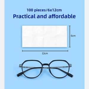 Lingettes jetables pré-humidifiées pour lunettes, lingettes de nettoyage pour verres optiques, lingettes personnalisées pour lunettes - Product Image 2