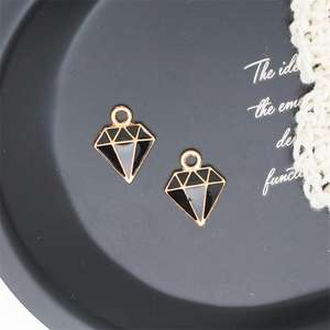 DIY ювелирные аксессуары сплав капает масло черно-белый бриллиант кулон браслет корейский поп - Product Image 3