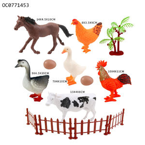 Jouet <span class=keywords><strong>de</strong></span> simulation d'<span class=keywords><strong>animaux</strong></span> <span class=keywords><strong>de</strong></span> <span class=keywords><strong>ferme</strong></span> montessori en plastique, 6 pièces - Product Image 5