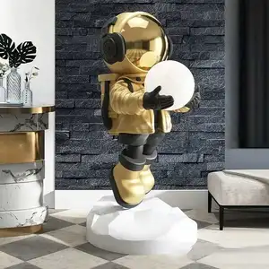 Life size white color the great fiberglass resin astronaut statue for sale