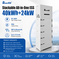 Batterie ESS empilable étanche IP65 40 kWh + onduleur 24 kW - Haute tension 400 V, contrôle via application WiFi+BT, évolutif à une seule couche