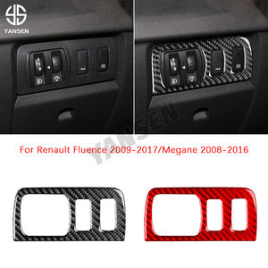 Pegatina de marco de botón de faro de coche de fibra de carbono para Renault Fluence Megane <span class=keywords><strong>RS</strong></span> 2009 2010 2011 <span class=keywords><strong>2012</strong></span> 2013 2014 2015 - Product Image 2