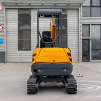 Excavadora de orugas de 2.5 toneladas Zero Tail con control hidráulico piloto y motor de émbolo oculto HT25