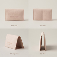 PandaSew Pochette Cadeau de Luxe Personnalisée en Microfibre Suédée pour Colliers, Boucles d'Oreilles, Bagues, Épingles à Cheveux et Bijoux