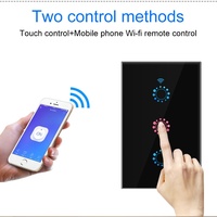 Interruptor Inteligente WiFi Estándar Estadounidense/Australiano de 1 a 4 Canales, Compatible con Tuya y EWeLink, Control Remoto Táctil con Voz Alexa