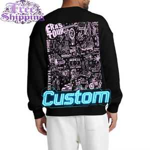 Grosir 260g kaus keringat Streetwear Crewneck DTF cetak uniseks gratis pengiriman Hoodies dan Sweatshirt UNTUK PRIA lengan penuh - Product Image 1