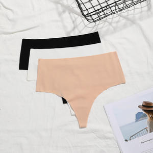 Lencería sin costuras de secado rápido de una pieza para <span class=keywords><strong>chicas</strong></span> jóvenes de alta calidad, bragas de Tanga de seda de hielo de gran tamaño, tejido de punto teñido liso - Product Image 3