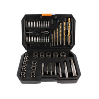 Kit d'extraction de vis et d'écrous endommagés 48 pièces, jeu de douilles de démontage de boulons en Cr-Mo avec forets en cobalt à rotation gauche pour boulons abîmés ou cassés