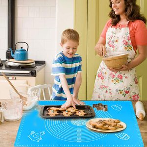 Extra Large Non-Stick Silicone Baking <b>Mat</b> Kitchen Tools <b>Rolling</b> Dough Pizza Maker for Baking & Pastry - Product Image 3