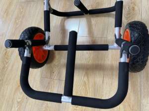 हल्के एल्यूमीनियम पोर्टेबल कान फोल्डिंग ट्रॉली सार्वभौमिक सौर समुद्री inflatable नाव वाहक आसान परिवहन गाड़ी - Product Image 2