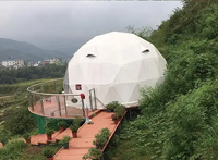Tenda Dome Glamping Mewah Transparan Rumah Dome Geodesik untuk Hotel, Resor, Taman, dan Berkemah di Luar Ruangan