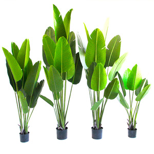 Plante artificielle sur pied en plastique souple, style nordique, grande taille, imitation palmier du voyageur, palmier Areca, bananier - Product Image 5