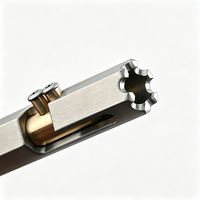 Stylo à bille tactique EDC en acier inoxydable avec mécanisme coulissant en laiton, stylo de poche hexagonal en métal pour signature, idéal comme cadeau