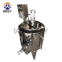 Meilleures ventes Petit réservoir de mélange de chauffage en acier inoxydable à double paroi avec agitateur de chauffage