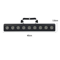 Barra de Luz LED RGB de 9 Leds para Pared, Control Remoto DMX512, Luz Lineal de Colores Cambiantes para Decoración de Fiestas y Discotecas