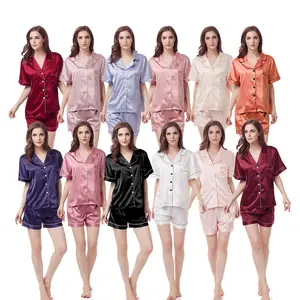 DEBELA-Conjunto de pijama de seda satinada para dama de honor, conjunto de 2 piezas, venta al por mayor