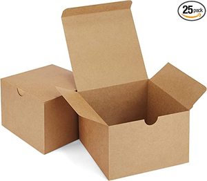 Eupako Brown Gift <b>Boxes</b> 5x5x3.5 Kraft Paper Gift <b>Boxes</b> with Lids for Gifts, Crafting, Wedding, Birthday, Party, <b>Cupcake</b> - Product Image 2