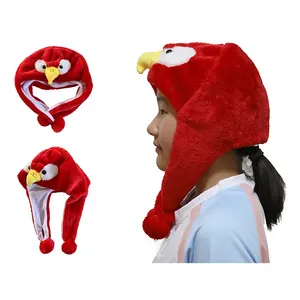 Cappello di peluche personalizzato cappello di lupo soffice cappelli husky in pelliccia sintetica per bambini cappello invernale cosplay cappelli caldi all'ingrosso in poliestere
