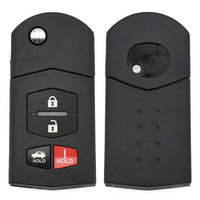 Étui de clé pliable à 4 boutons pour télécommande de voiture