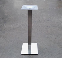 Base de table personnalisable en acier inoxydable brossé S.S201 400x400xH1080mm, support métallique pour restaurant, café, plusieurs tailles disponibles