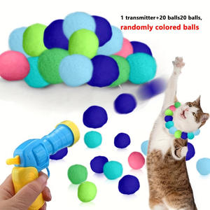 Dropshipping da magazzino estero 2025: Nuovo lanciatore interattivo per gatti con palla di peluche, giocattolo per animali domestici da esportazione - Product Image 2