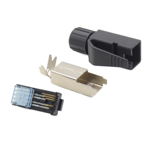 <span class=keywords><strong>RJ45</strong></span> nối nam shielded CAT5E 8p4c lắp ráp 4 pin công nghiệp không thấm nước cắm cho mạng với Brass Vật liệu liên hệ - Product Image 3