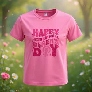 Maglietta per la festa internazionale della donna, maglietta rosa per l'empowerment femminista, per donna, 100% cotone, casual, primavera estate, girocollo - Product Image 2