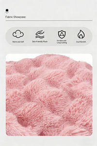 Manta Térmica Eléctrica USB <span class=keywords><strong>de</strong></span> Felpa para Protección Contra el Frío Invernal, con Piel Sintética <span class=keywords><strong>de</strong></span> Conejo y Cristales, Súper Suave - Product Image 5